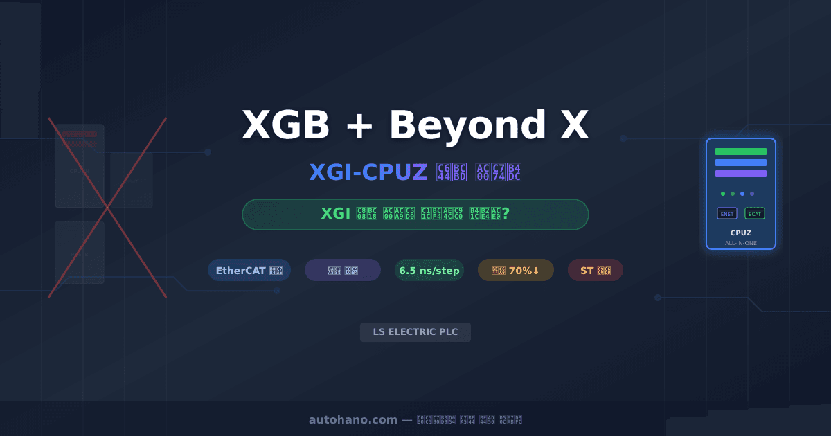 LS PLC XGB + Beyond X(CPUZ) 완벽 가이드 — XGI 절반 가격에 서보까지 된다고?